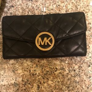 Michael Kors black leather wallet